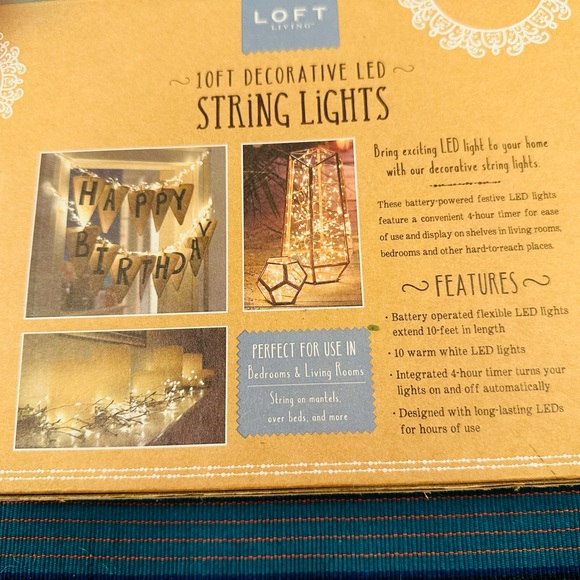 Pineapples Automatic 4 HR TIMER Fairy String LED Lights10-Foot 10-Light Battery - Picture 4 of 8